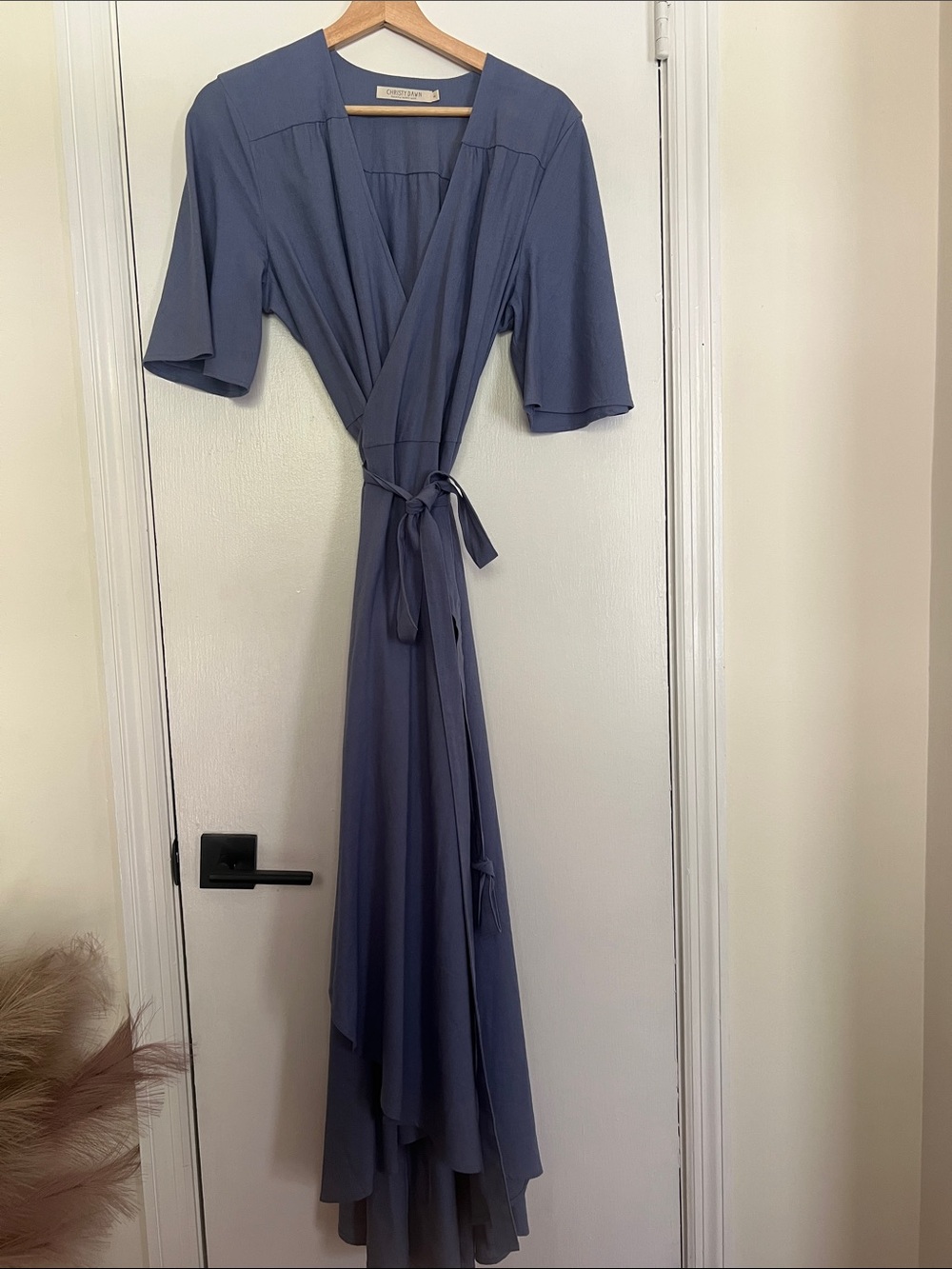 Christy Dawn linen wrap dress, size xl